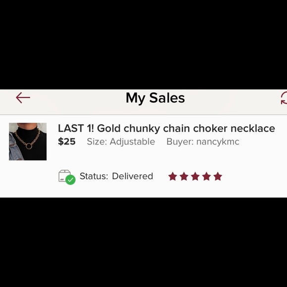 LAST 1! Gold chunky chain choker necklace - Picture 4 of 6